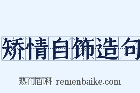 矫情自饰造句是什么意思的图片